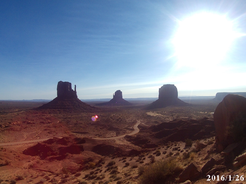 Monument Valley sous le soleil