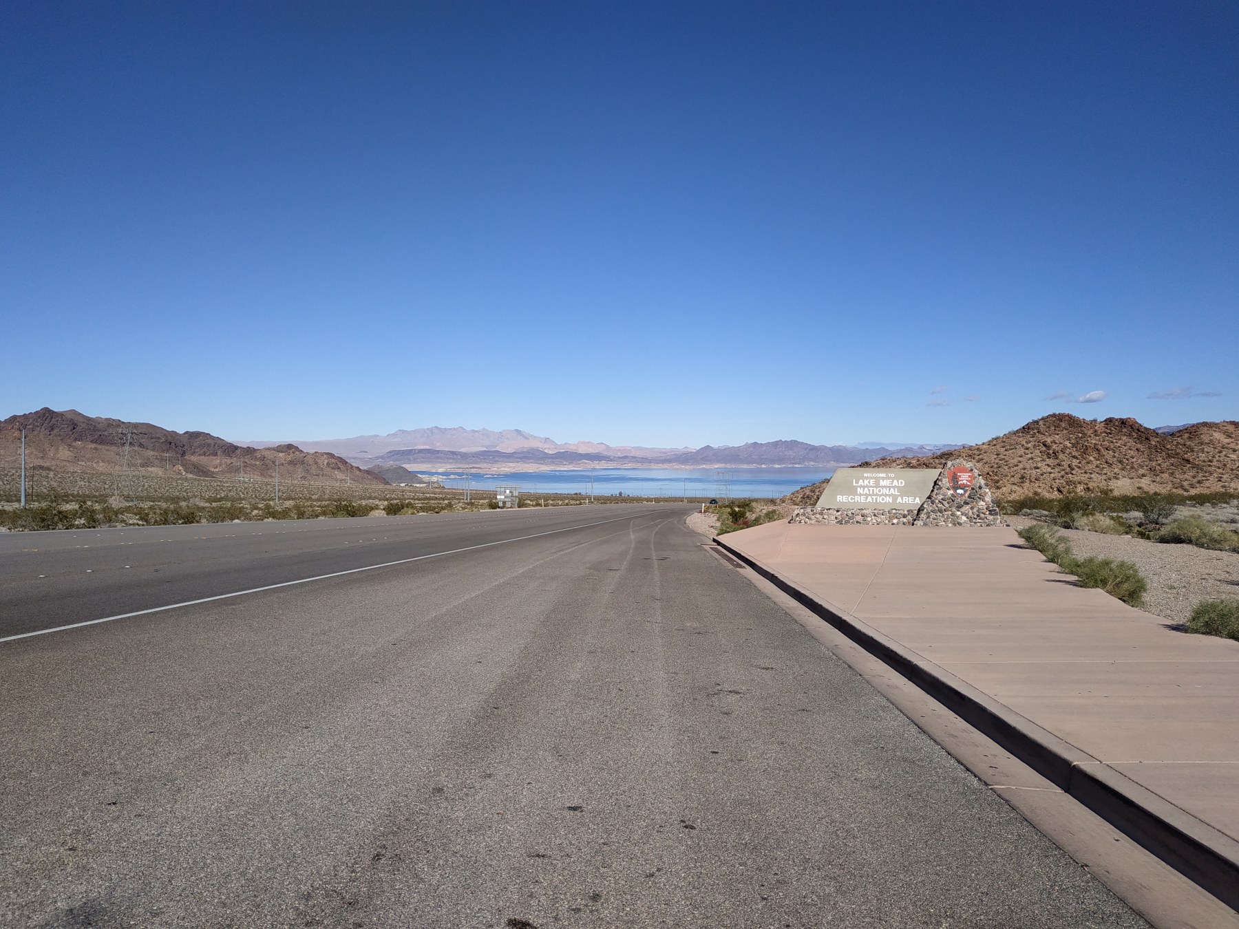 Roadtrip USA 2019 - Entrée du Lake Mead National Recreation Area