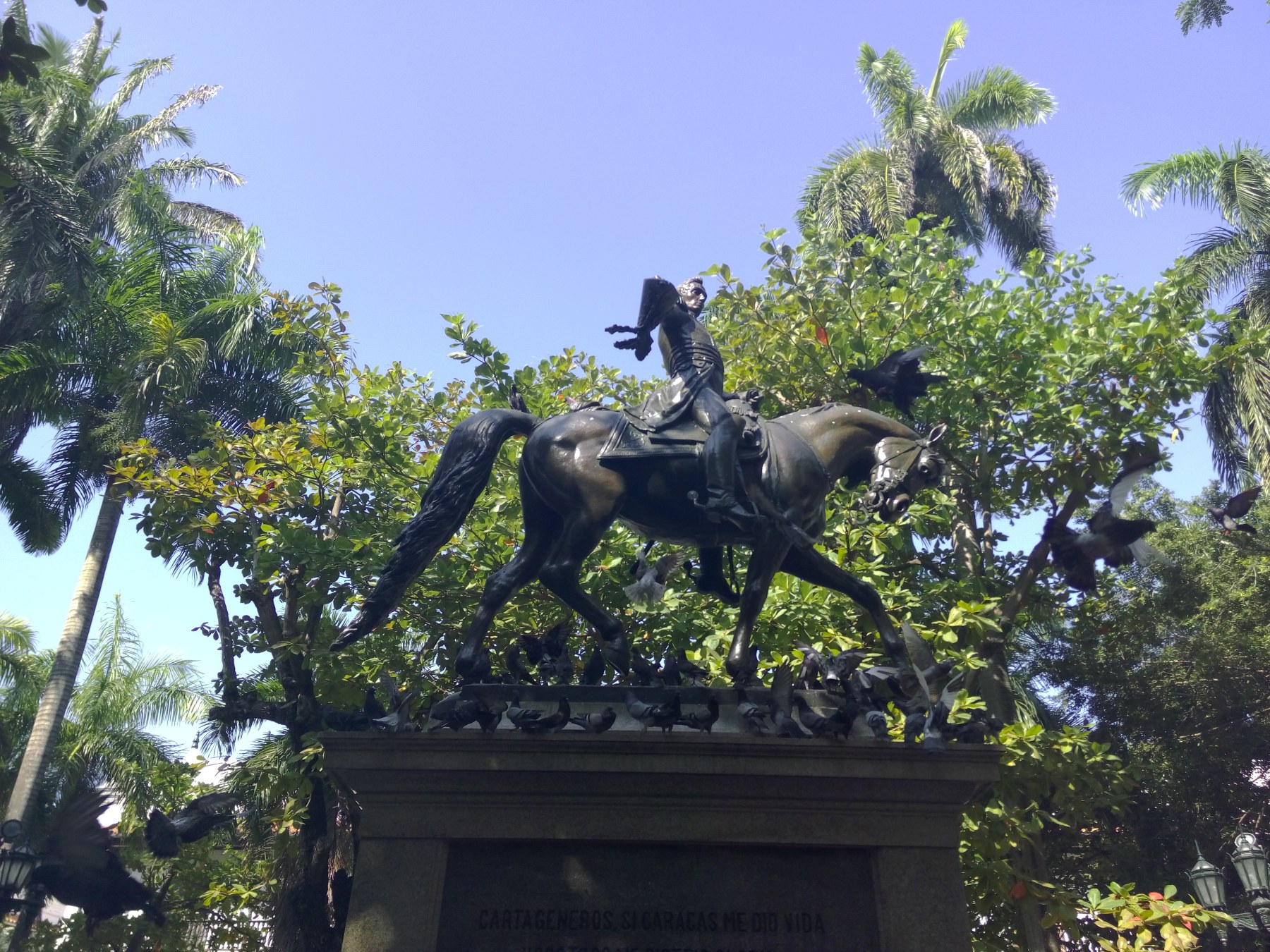 Statue de Simón Bolívar à Cartagena