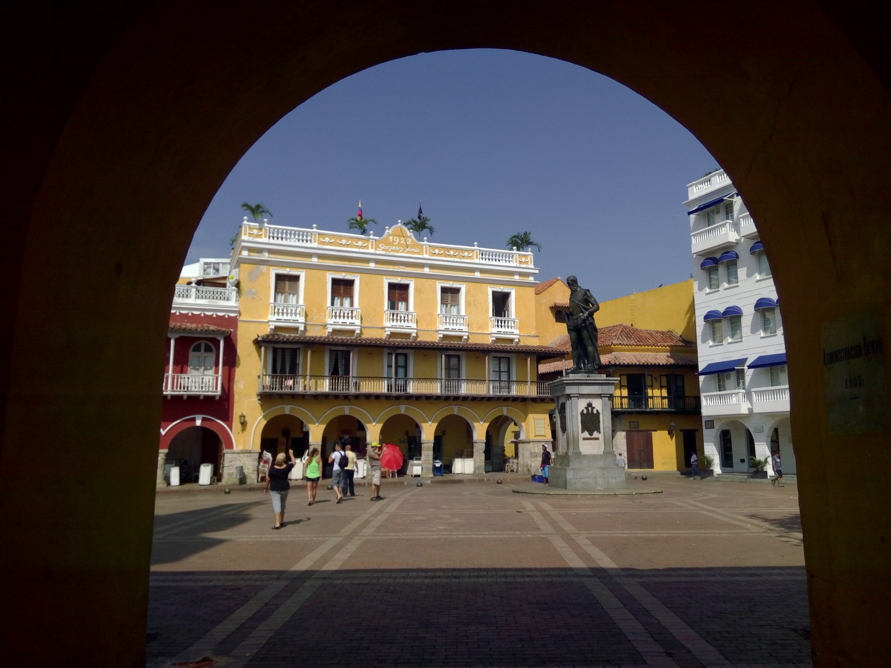 Place centrale de Cartagena, Colombie