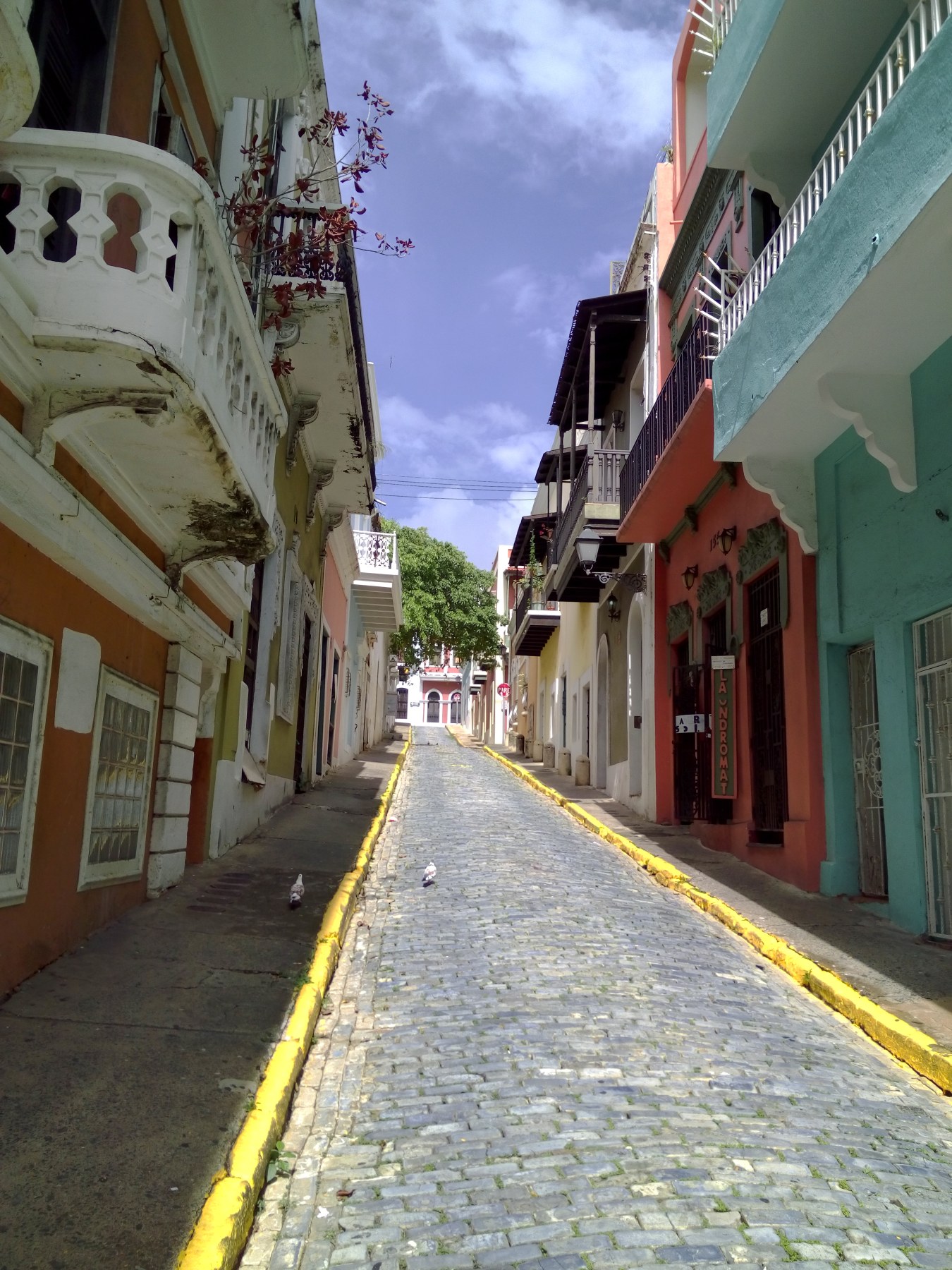 Rue pavée de Cartagena, Colombie