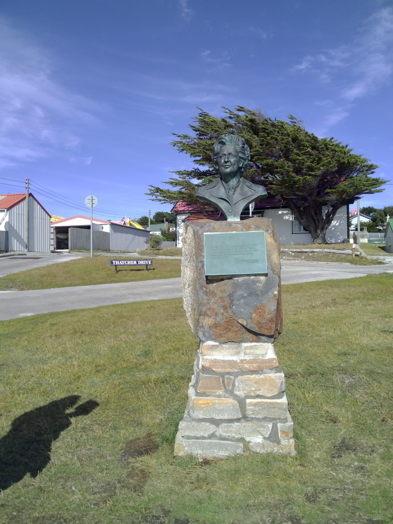 Buste de Thatcher à South Georgia