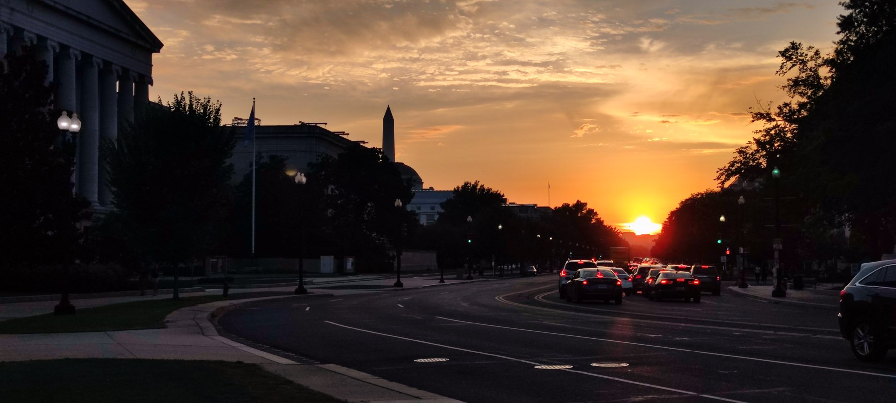 Coucher de soleil sur le Mall, Washington DC