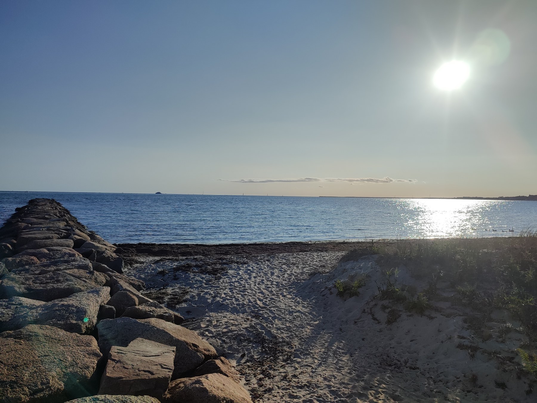Coucher de soleil sur la jetée de Newport