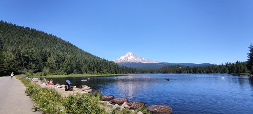 Still Creek Road, Clackamas County - Lac Trillium, vue sur le mont Hood