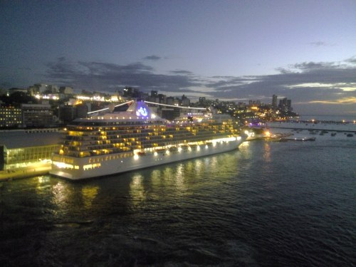 Cruise ship docked in Salvador Cruise ship docked in Salvador