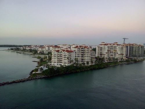 Vue aérienne de l'île de Miami Beach Vue aérienne de l'île de Miami Beach