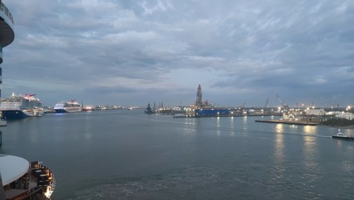 Port de Galveston au crépuscule Port de Galveston au crépuscule