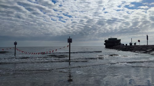 Jetée de Galveston sous nuages
