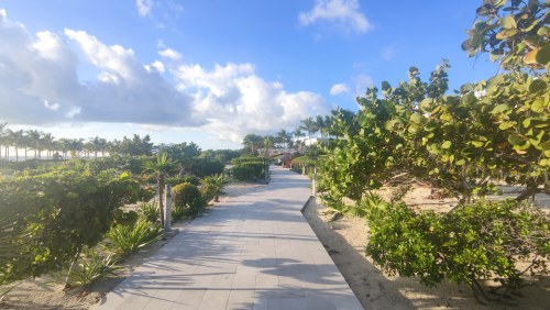 Isla Mujeres, Cancún - Allée ombragée vers la plage