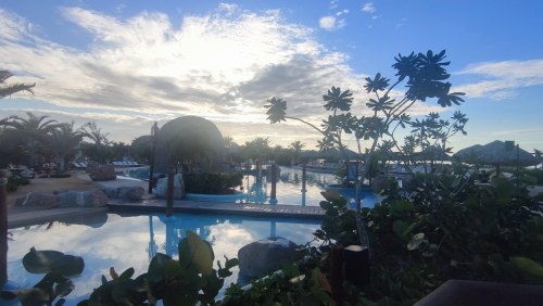 Piscine au lever du soleil à Pedernales
