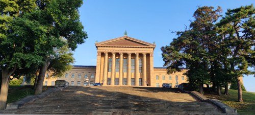 Le Philadelphie Art Museum ensoleillé Le Philadelphie Art Museum ensoleillé