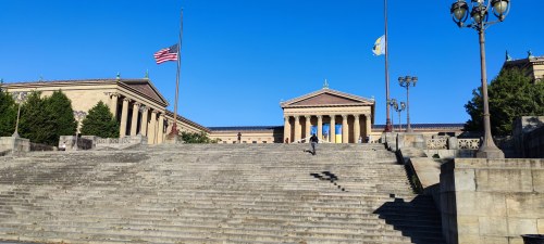 Escaliers du musée d'art de Philadelphie Escaliers du musée d'art de Philadelphie