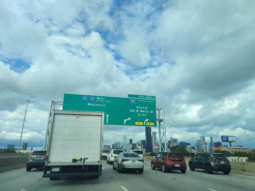 Chicago, vue depuis l'autoroute Chicago, vue depuis l'autoroute