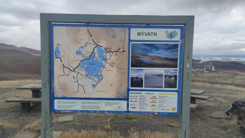 Carte de Mývatn en Islande Carte de Mývatn en Islande